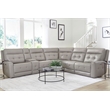 Pemberly Row Pewter 6 Piece Zero Gravity Power Reclining Sectional