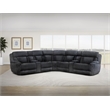 Pemberly Row Charcoal 7 Piece Power Reclining Adjustable Headrests Sectional