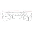 Pemberly Row Bourbon 7 Piece Power Reclining Adjustable Headrests Sectional