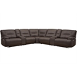 Pemberly Row Chocolate 7 Piece Power Reclining Adjustable Headrests Sectional