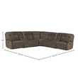 Pemberly Row Shadow Brown 7 Piece Modular Manual Reclining Sectional