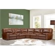 Pemberly Row Saddle 7 Piece Power Reclining Adjustable Headrests Sectional