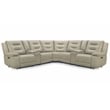Pemberly Row Tahoe Fog 7 Piece Power Reclining Adjustable Headrests Sectional