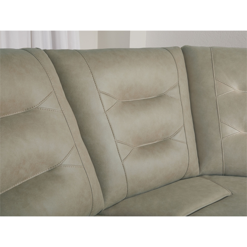 Pemberly Row Tahoe Fog 7 Piece Power Reclining Adjustable Headrests Sectional