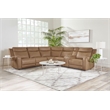 Pemberly Row Cashew 6 Piece Power Reclining Headrests Sectional