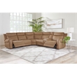Pemberly Row Cashew 6 Piece Power Reclining Headrests Sectional
