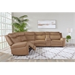 Pemberly Row Cashew 6 Piece Power Reclining Headrests Sectional