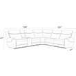 Pemberly Row Cashew 6 Piece Power Reclining Headrests Sectional
