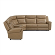 Pemberly Row Cashew 6 Piece Power Reclining Headrests Sectional