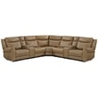 Pemberly Row Cashew 7 Piece Power Reclining Adjustable Headrests Sectional