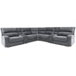 Pemberly Row Bizmark Grey 7 Piece Power Reclining Adjustable Headrests Sectional