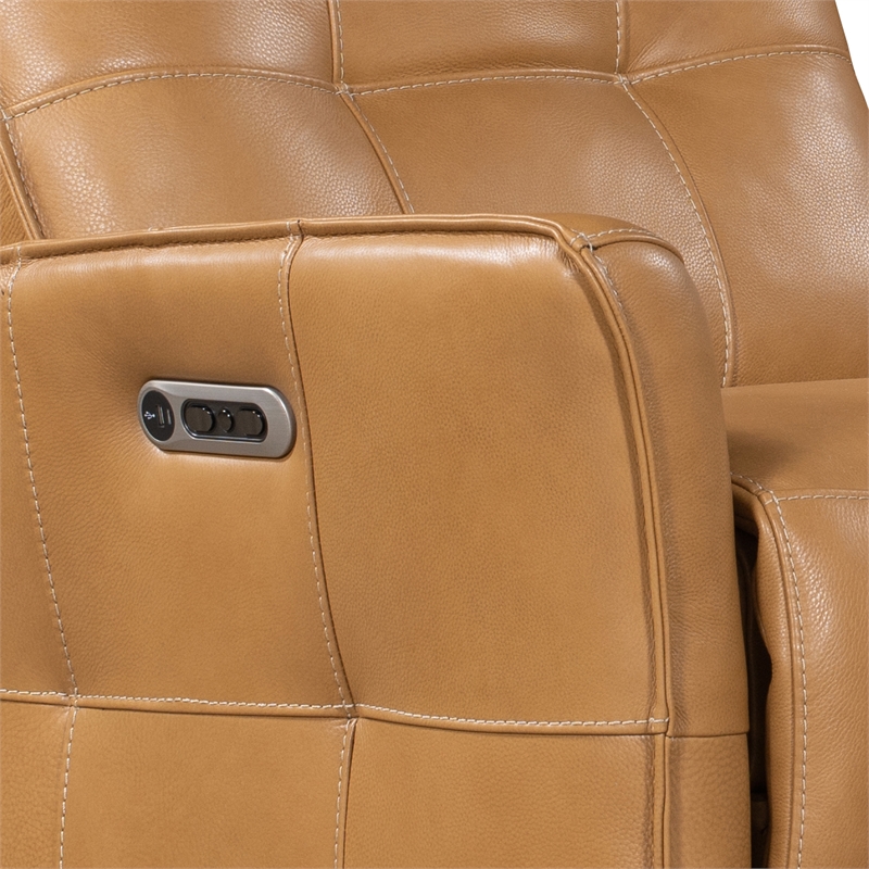 Pemberly Row Lucca Butterscotch Zero Gravity Power Recliner Two Pack