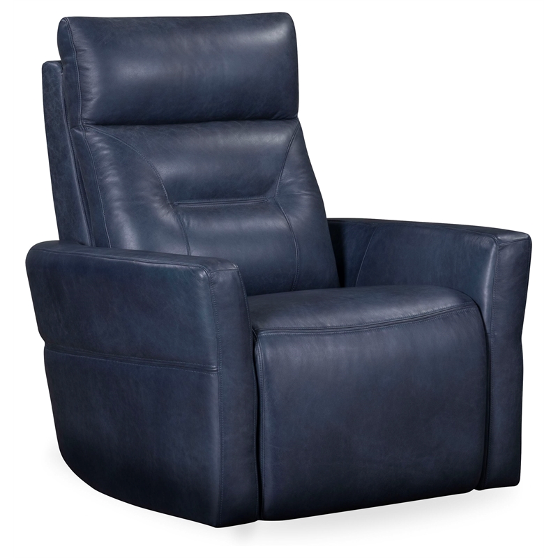 Pemberly Row Vintage Navy Power Swivel Glider Recliner Two Pack
