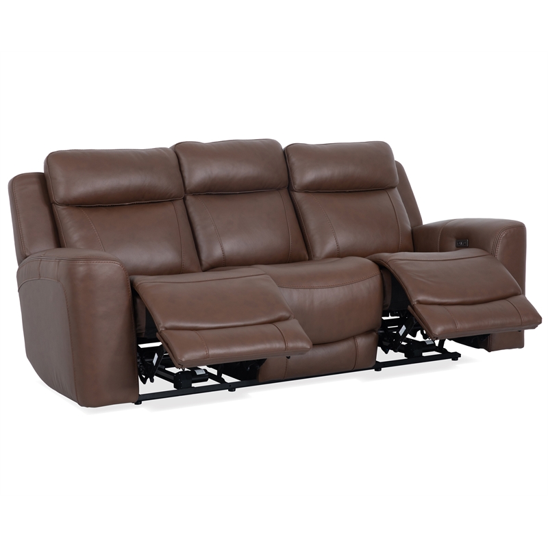 Pemberly Row Autumn Umber Power Reclining Sofa and 2 Recliners