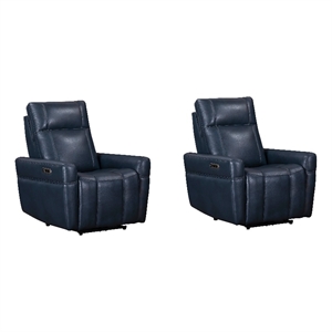 Pemberly Row Steamboat Marine Power Zero Gravity Recliner Two Pack