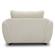 Pemberly Row Mega Ivory Chair and A Half with Lumbar Pillow Two Pack