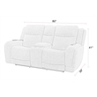 Pemberly Row Power ZeroG Console Loveseat with Heat Massage & Speaker