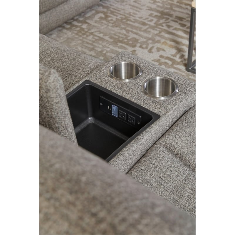 Pemberly Row Power ZeroG Console Loveseat with Heat Massage & Speaker