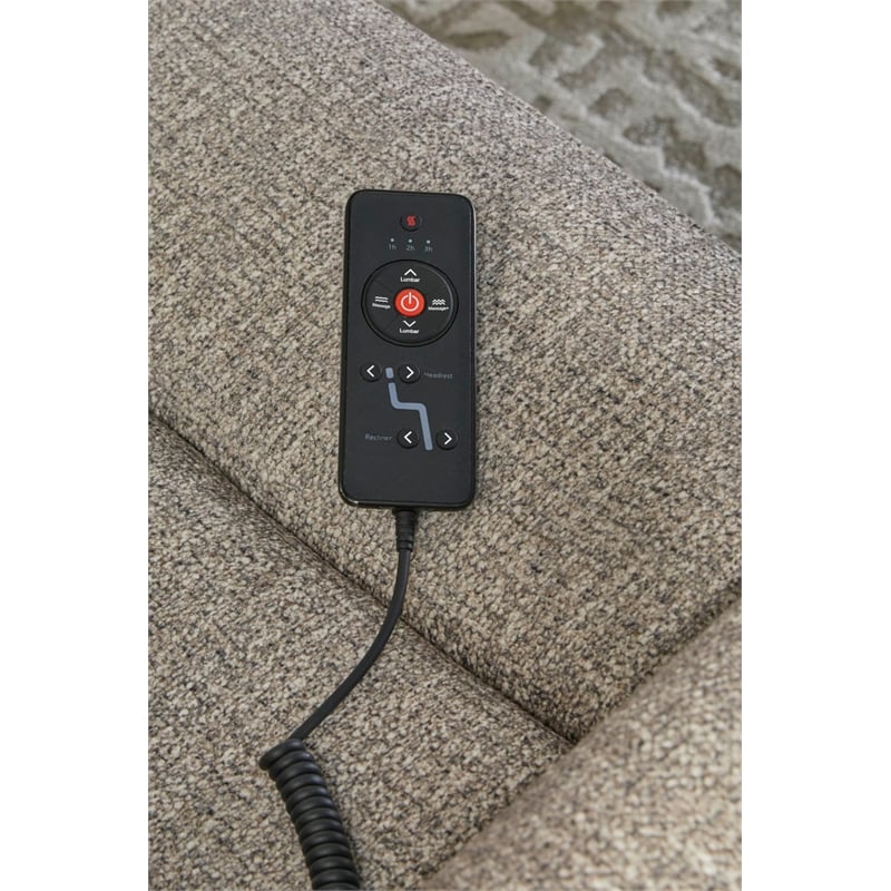 Pemberly Row Power ZeroG Console Loveseat with Heat Massage & Speaker