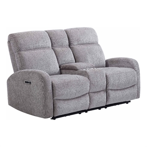 Pemberly Row Whiskers Nature Power Reclining Console Loveseat