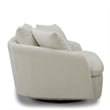 Pemberly Row Utopia Sand Large Swivel Chair with 2 Toss Pillows Two Pack