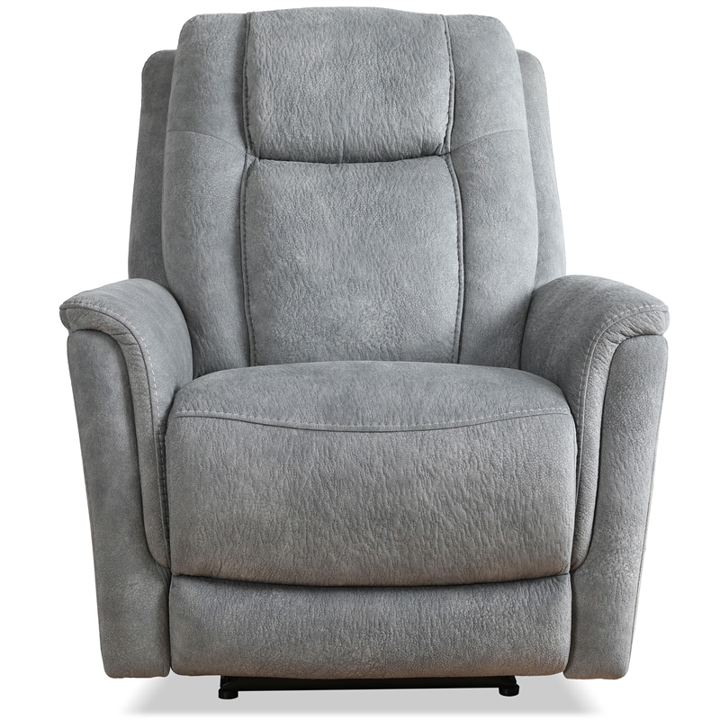 Pemberly Row Hudson Grey Zero Gravity Power Recliner Two Pack