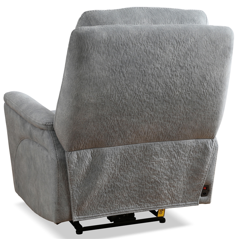 Pemberly Row Hudson Grey Zero Gravity Power Recliner Two Pack