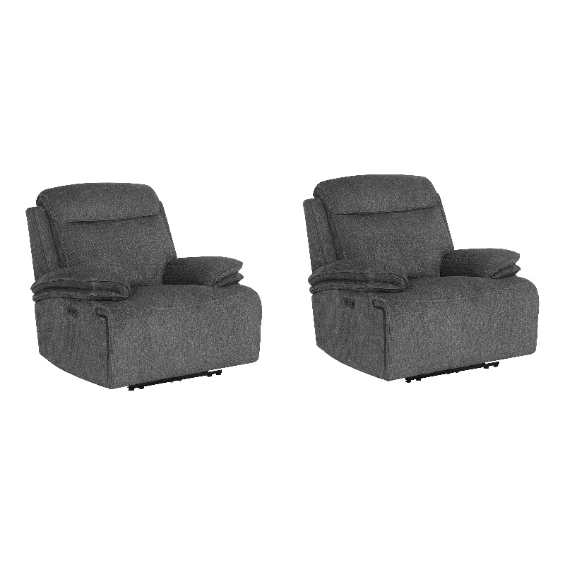 Pemberly Row Airy Midnight Power Zero Gravity Recliner Two Pack