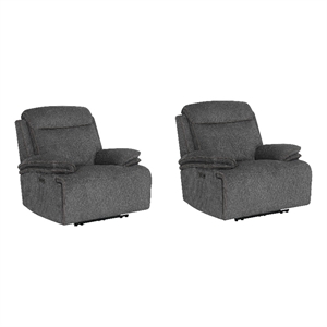 Pemberly Row Airy Midnight Power Zero Gravity Recliner Two Pack