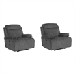 Pemberly Row Airy Midnight Power Zero Gravity Recliner Two Pack