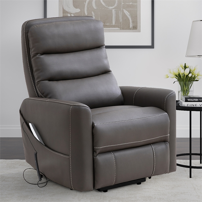 Pemberly Row Haze Power Lift Recliner Articulating Headrest Two Pack