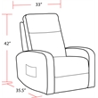 Pemberly Row Natural Beauty Grey Power Lift Recliner Two Pack
