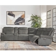 Pemberly Row Airy Midnight 6 Piece Power Reclining Sectional