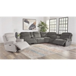 Pemberly Row Airy Midnight 6 Piece Power Reclining Sectional