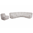 Pemberly Row Fluffy River Rock 6 Piece Power Reclining Sectional