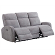 Pemberly Row Whiskers Nature Power Reclining Sofa and 2 Recliners