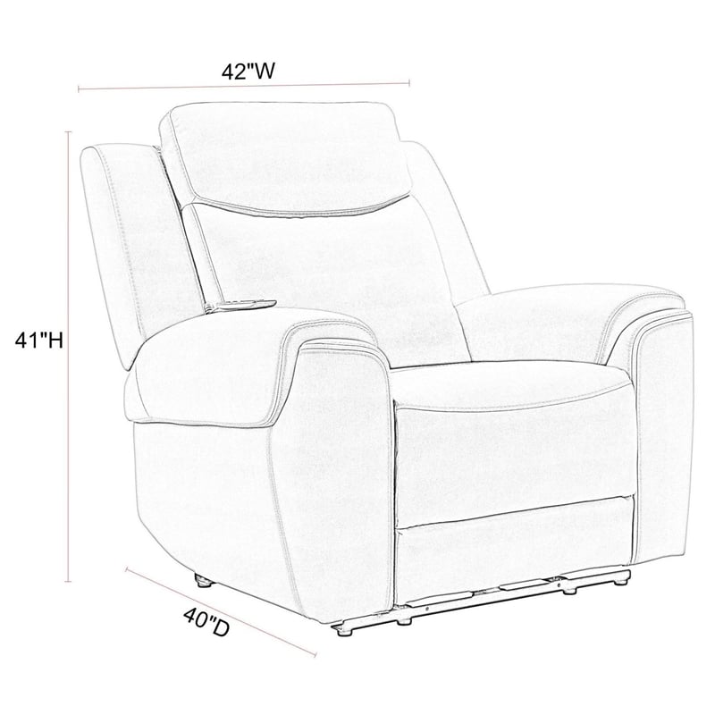Pemberly Row Granite Power Zero Gravity Recliner with Heat & Massage