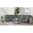 Pemberly Row Tahoe Fog 6 Piece Modular Power Reclining Sectional