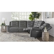Pemberly Row Tahoe Fog 6 Piece Modular Power Reclining Sectional