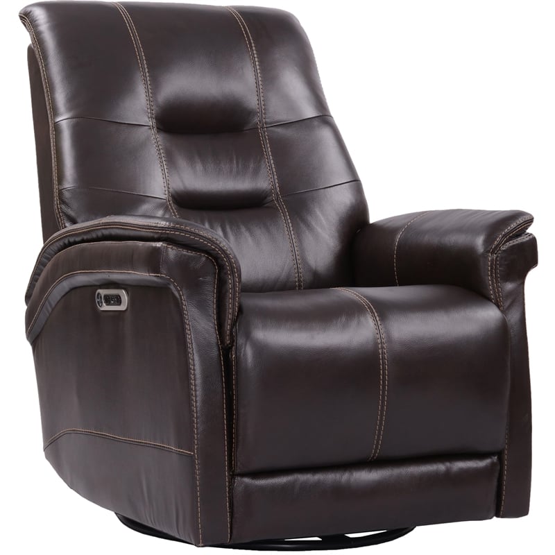 Pemberly Row Coffee Cordless Power Swivel Glider Recliner 2Pack