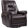 Pemberly Row Coffee Cordless Power Swivel Glider Recliner 2Pack