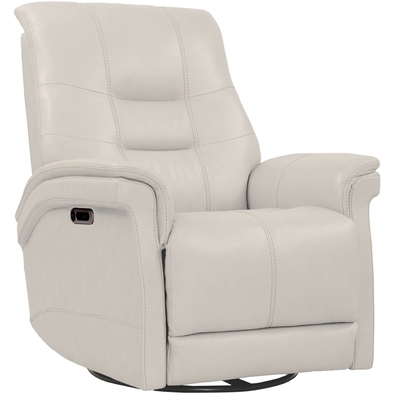 Pemberly Row Ivory Cordless Power Swivel Glider Recliner 2 Pack