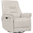 Pemberly Row Ivory Cordless Power Swivel Glider Recliner 2 Pack