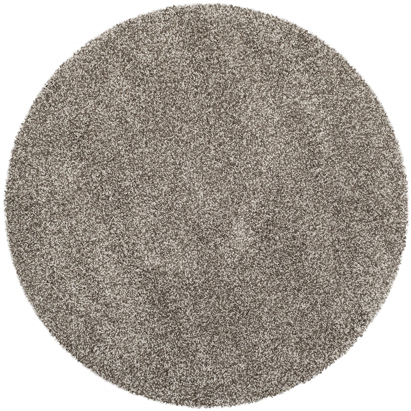 Pemberly Row Transitional Polypropylene Round Rug in Gray Finish