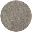 Pemberly Row Transitional Polypropylene Round Rug in Gray Finish