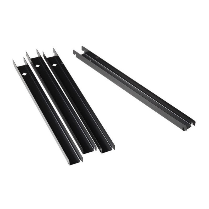 Pemberly Row Lateral Front to Back Metal Rail Kit 4-pack Platinum Gray