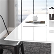 Pemberly Row Rectangle Modern Wood Top Dining Table in White