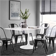 Pemberly Row Rectangle Modern Wood Top Dining Table in White