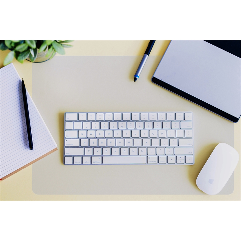 Pemberly Row Pack of 2 Clear Polycarbonate Desk Pads - 19