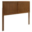 Pemberly Row Queen Modern Rubberwood and MDF Headboard in Walnut
